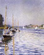 Gustave Caillebotte Boats on the Seine at Argenteruill oil painting